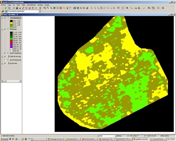 mapa de vigor d'una vinya